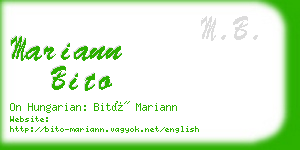 mariann bito business card